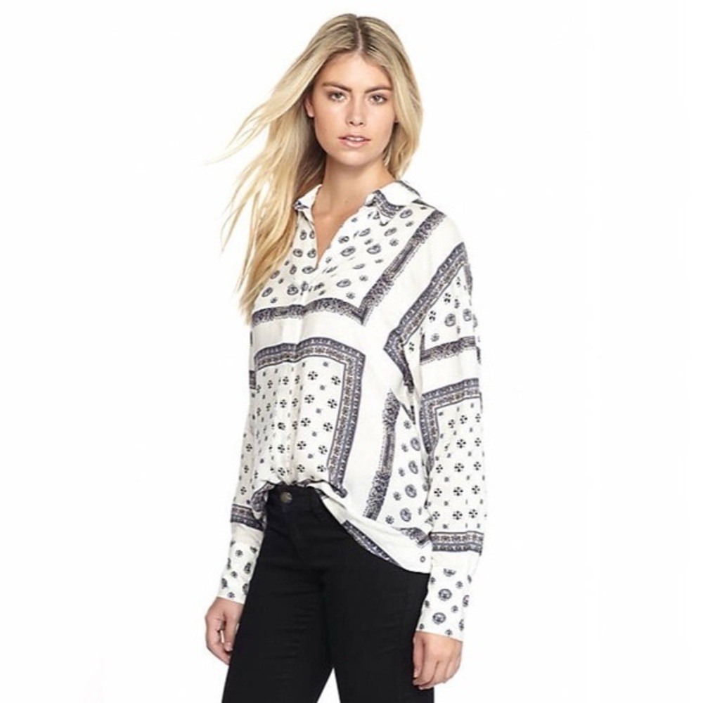 Free People Little Secret Bandana Blouse